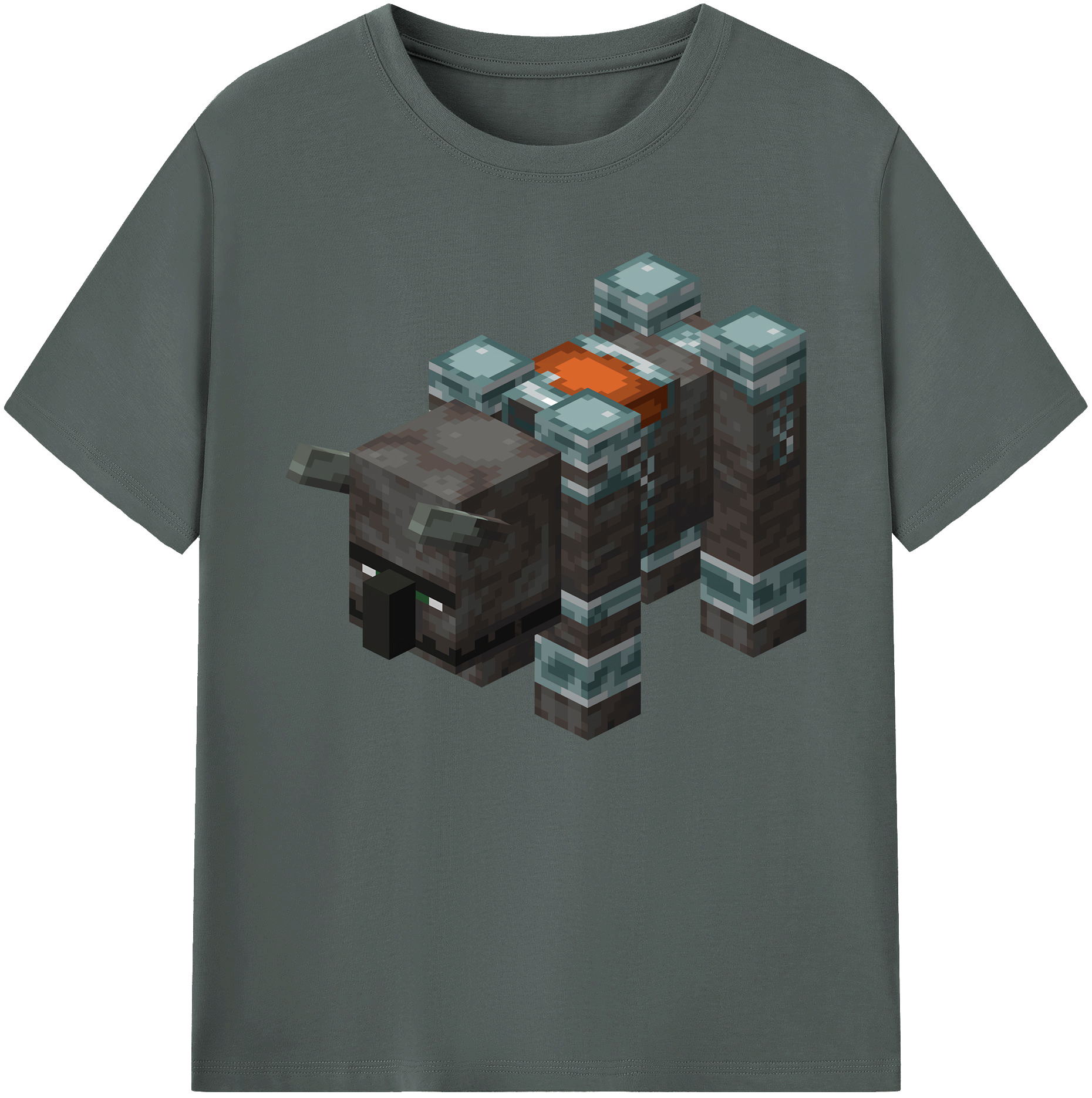 （画像用） マインクラフト ブロックの世界 Minecraft MC Block world 綿100％ メンズ半袖Tシャツ｜肌触りやわらか＆通気性